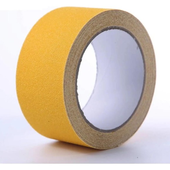 Противоскользящая лента Safetygrip anti slip tape, крупная зернистость 60 grit, 50 мм х 18.3 м, цвет: желтый PVC-AST-50X18-YEL