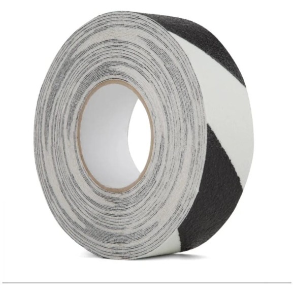 Противоскользящая лента Safetygrip anti slip tape, крупная зернистость 60 grit, 25 мм х 18.3 м, цвет: салатовый/черный PVC-AST-25X18-FOT/BLA