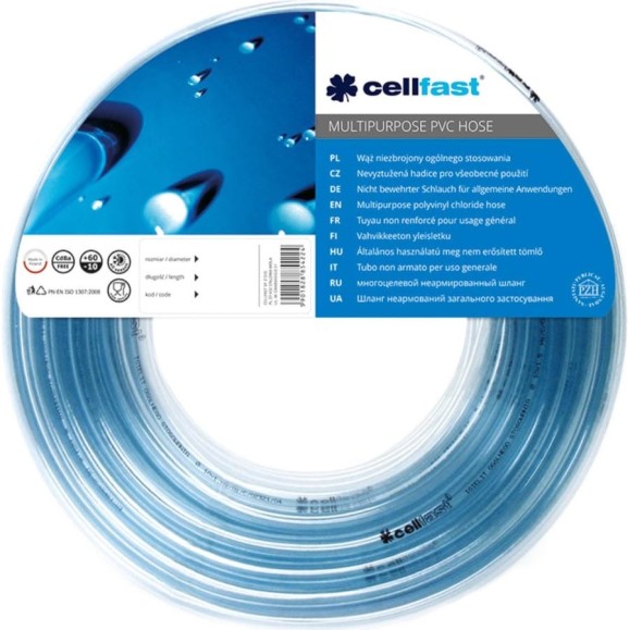 Многоцелевой неармированный шланг Cellfast 8,0x1,5 мм 120 м 20-662