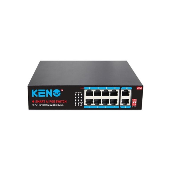 Коммутатор Keno на 10 портов KN-SW802POE+ Коммутатор Keno на 10 портов KN-SW802POE+