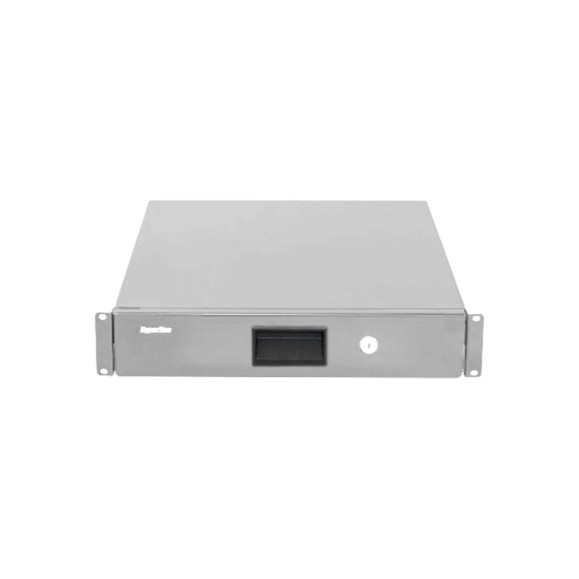 Полка (ящик) для документов с замком Hyperline TDR3-2U-460-RAL7035 2U, 88x483x460мм (ВхШхГ), цвет серый (RAL 7035) 495788