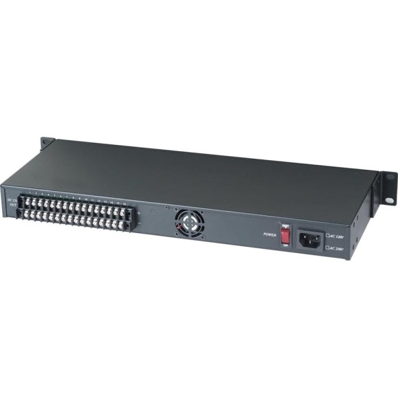 Блок питания на 16 каналов SC&T PR1616-12R, Uвх= АС 120/230 В, Uвых= DC 12 В, 1.0 A на канал (суммарный ток нагрузки 16 А) sct0656 Блок питания на 16 каналов SC&T PR1616-12R, Uвх= АС 120/230 В, Uвых= DC 12 В, 1.0 A на канал (суммарный ток нагрузки 16 А) sct0656