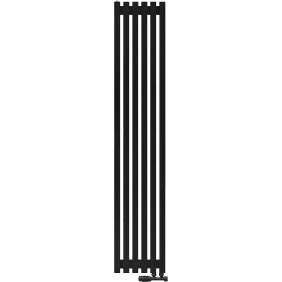 Вертикальный радиатор c нижним подключением, Arbiola Ritmo V 1800-40-06 VR, RAL 9005 матовый черный 262056