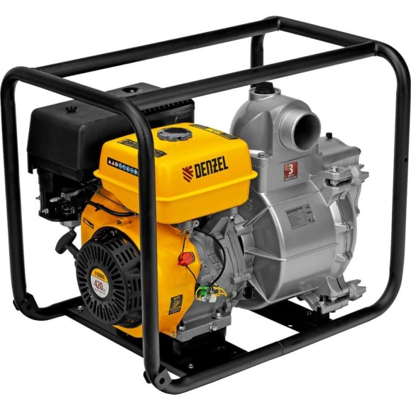 Бензиновая мотопомпа для грязной воды DENZEL PX-80D 15 л.с., 3, 1500 л/мин, глуб 8 м / 99204 Бензиновая мотопомпа для грязной воды DENZEL PX-80D 15 л.с., 3, 1500 л/мин, глуб 8 м / 99204