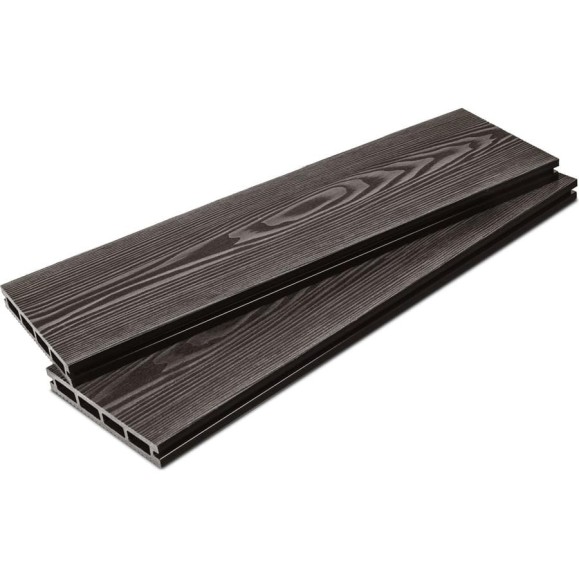 Террасная доска ТЕХНОДЕК Альфа 146x22x3000 мм, цвет венге (3D) TETDWE146223000A3D