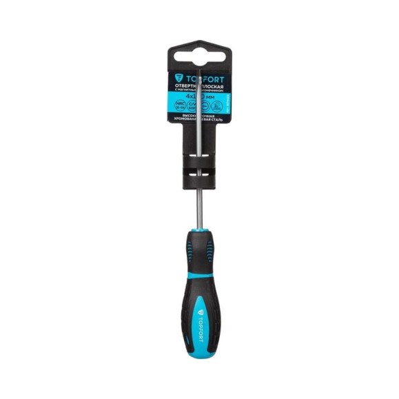 Отвертка Topfort шлицевая SL 4x100 1674424 Отвертка Topfort шлицевая SL 4x100 1674424