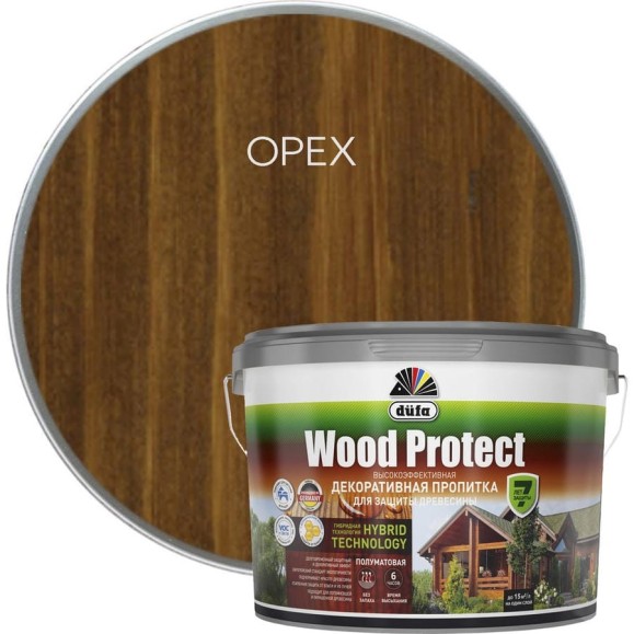 Пропитка Dufa WOOD PROTECT орех, 9 л МП00-011081 Пропитка Dufa WOOD PROTECT орех, 9 л МП00-011081