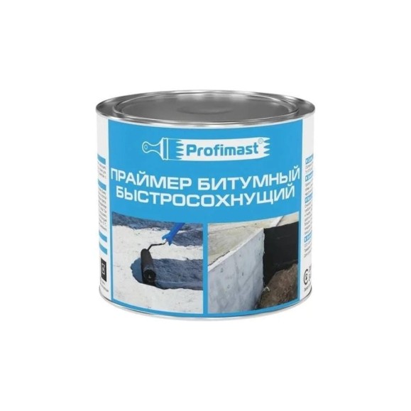 Праймер Profimast битумный быстросохнущий, 2 л/1.8 кг 4607952906259