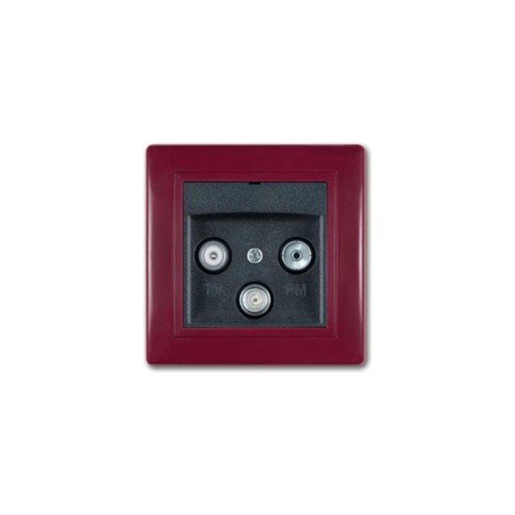 Розетка Aling-conel PRESTIGE TV/FM/SAT оконечная бордо-бордо-графит арт. 612S.332 Розетка Aling-conel PRESTIGE TV/FM/SAT оконечная бордо-бордо-графит арт. 612S.332