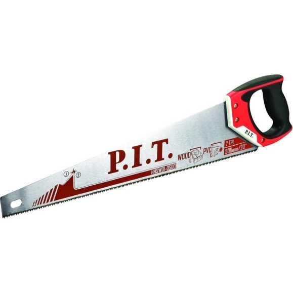 Ножовка по дереву P.I.T. 500 мм, 7зубов HHSW01-0500