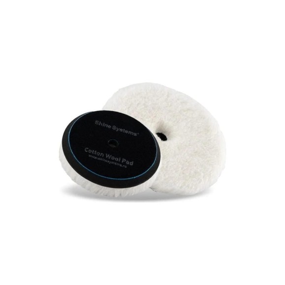 Круг полировальный Cotton wool pad мех с хлопком 130 мм Shine systems SS468