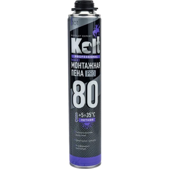 Монтажная профессиональная пена KOLT 80 лето, 1000 мл K10S80