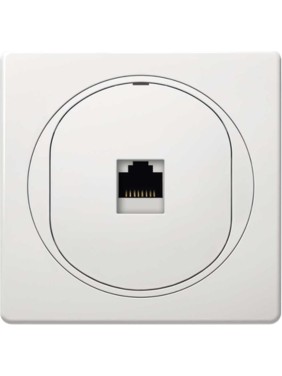 Компьютерная розетка с Keystone модулем Aling-conel EON RJ45 кат.6А FTP белая арт. E616S.00