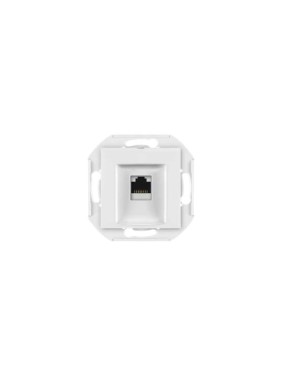 Компьютерная розетка с Keystone модулем Aling-conel PRESTIGE RJ45 кат.6А FTP , механизм, белая арт. 6016S.0