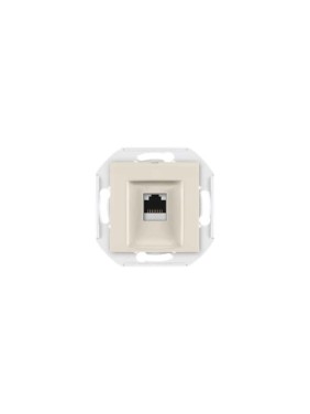Компьютерная розетка с Keystone модулем Aling-conel PRESTIGE RJ45 кат.6А FTP , механизм, кремовая арт. 6016S.9