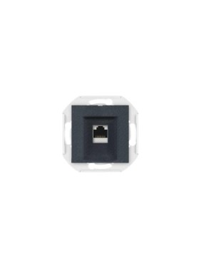 Компьютерная розетка с Keystone модулем Aling-conel PRESTIGE RJ45 кат.6А UTP , механизм, графитовая арт. 6016.2