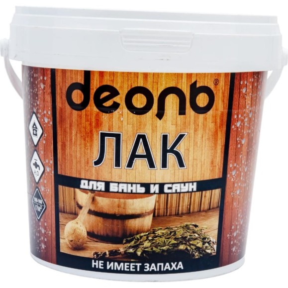 Акриловый лак для бань и саун Деоль глянцевый, 0.9 л 00029290