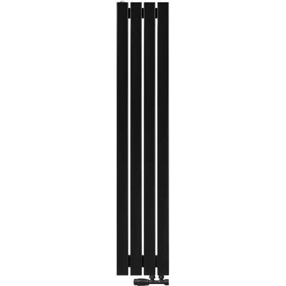 Вертикальный радиатор c нижним подключением ARBIOLA Mono V 1250-60-04 VR, RAL 9005 матовый черный 263242