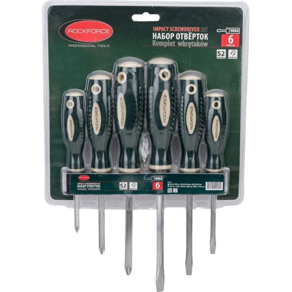 Набор магнитных отверток Rockforce Profi, 6 предметов RF-7006A(27191)