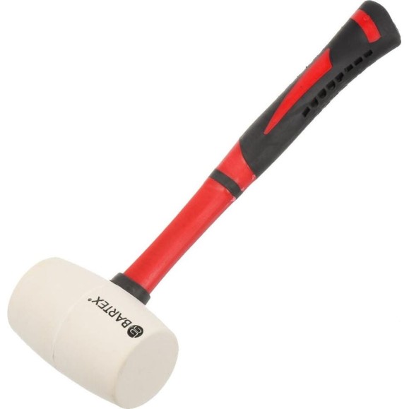 Киянка BARTEX 450 г, резина, белая, фибергласовая рукоятка 364675