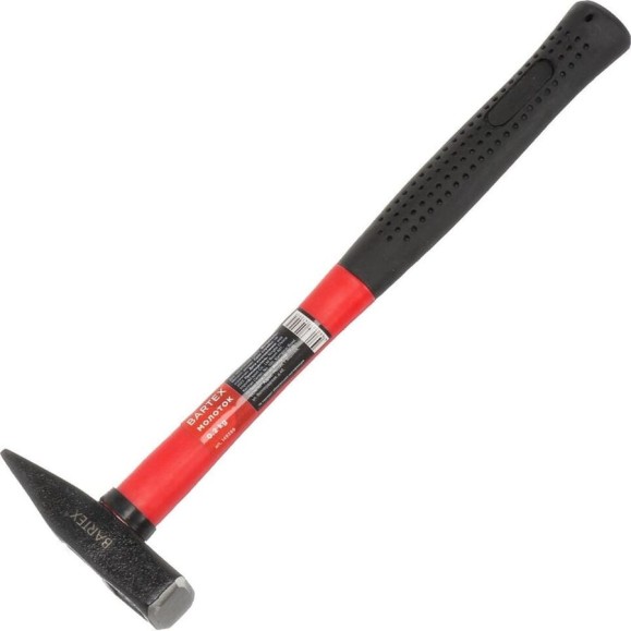 Молоток BARTEX B00008 квадратный боек, фибергласовая рукоятка, 0.2 кг 149399
