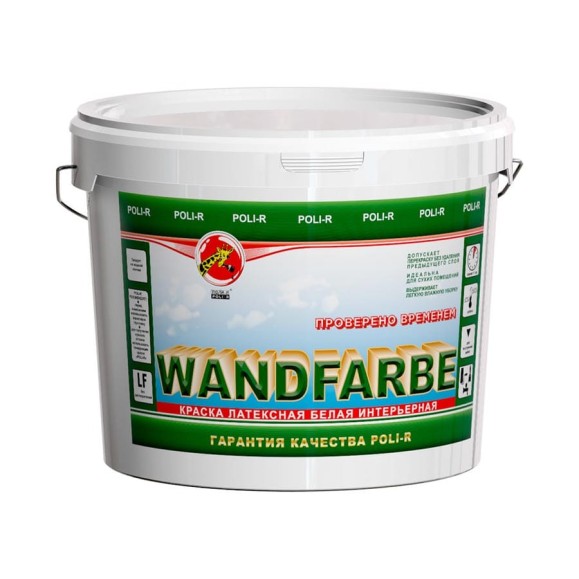 Краска водно-дисперсионная Wandfarbe (3.5 кг; морозоустойчивая) Poli-R 9919
