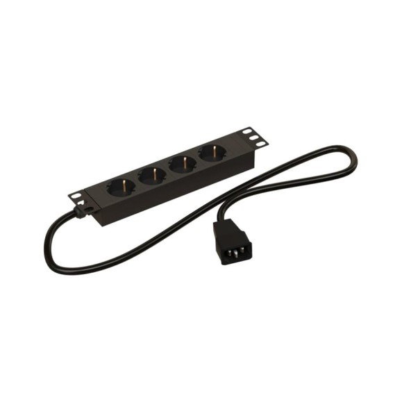 Блок розеток Hyperline SHE10-4SH-1.8IEC  для 10