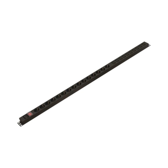 Вертикальный блок розеток Hyperline SHE-15SH-10IEC-S-AIEC 15 розеток Schuko, 10 розеток IEC320 C13, выключатель с подсветкой, без кабеля питания, входной разъем IEC320 C20 16A, 250В, корпус алюминий, черный 479215 Вертикальный блок розеток Hyperline SHE-15SH-10IEC-S-AIEC 15 розеток Schuko, 10 розеток IEC320 C13, выключатель с подсветкой, без кабеля питания, входной разъем IEC320 C20 16A, 250В, корпус алюминий, черный 479215