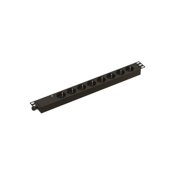 Горизонтальный блок розеток Hyperline SHE19-8SH-I-CB для 19