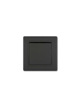 Проходной выключатель Aling-conel PRESTIGE 1-клавишный 10AX 250V чёрный soft touch арт. 607.E1E1