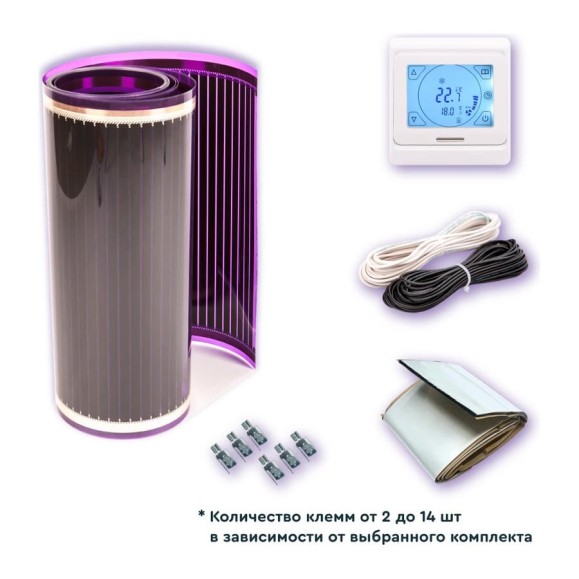 Комплект саморегулируемого теплого пола VIOLET FLOOR ptc 130 12 кв.м, ширина 0.5 м (с сенсорным терморегулятором) VLT1000448 Комплект саморегулируемого теплого пола VIOLET FLOOR ptc 130 12 кв.м, ширина 0.5 м (с сенсорным терморегулятором) VLT1000448
