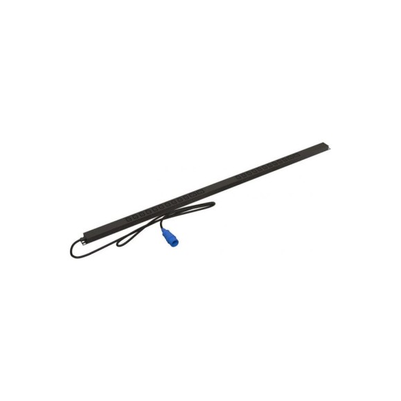 Блок розеток Hyperline SHE-20IEC-4BIEC-16-3PVB, вертикальный, 20 розеток IEC320 C13, 4 розетки IEC320 C19, кабель питания 3м с вилкой IEC 60309 16A (2P+E), 250В, корпус алюминий, черный 487745