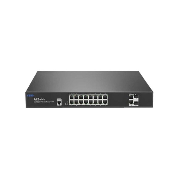 Коммутатор на 16 портов управляемый, Keno KN-SW1602SFP/M2 Коммутатор на 16 портов управляемый, Keno KN-SW1602SFP/M2