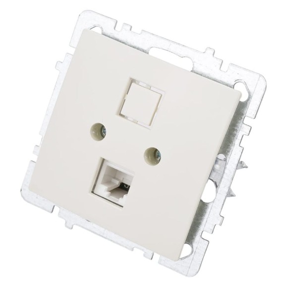 Компьютерная розетка Nilson 1-местн. СУ RJ45 CAT5 , TOURAN-ALEGRA-THOR, кремовый 24120444