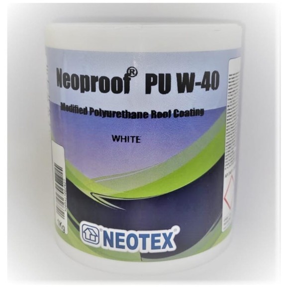 Полиуретановое гидроизоляционное покрытие на водной основе NEOTEX NEOPROOF PU W-40 1кг (белая) Ral 9003 12530200