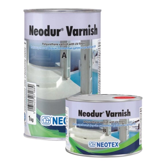 Полиуретановый УФ стойкий прозрачный глянцевый лак NEOTEX Neodur Varnish A+B 1кг 11770200