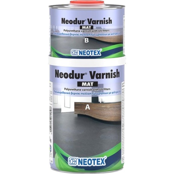 Полиуретановый УФ стойкий прозрачный матовый лак NEOTEX Neodur Varnish Mat A+В 5,2 кг 11873800 Полиуретановый УФ стойкий прозрачный матовый лак NEOTEX Neodur Varnish Mat A+В 5,2 кг 11873800