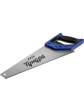 Ножовка по дереву ТУНДРА двухкомпонентная рукоятка, 3D заточка, чистый рез, 14-15 TPI, 350 мм 9457799