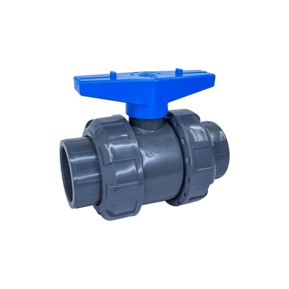 Кран шаровой AQUAVIVA НПВХ DN 32 резьба ВР 1" уплотнение TPV AQVBVE032 56684 Кран шаровой AQUAVIVA НПВХ DN 32 резьба ВР 1" уплотнение TPV AQVBVE032 56684