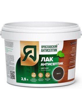 Лак-антисептик для древесины Ярославский Антисептик венге 2.5л 200007
