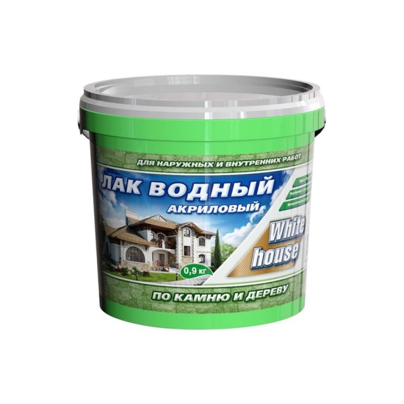 Водный лак по камню и дереву White House (бесцветный; 0.9 кг) 14329