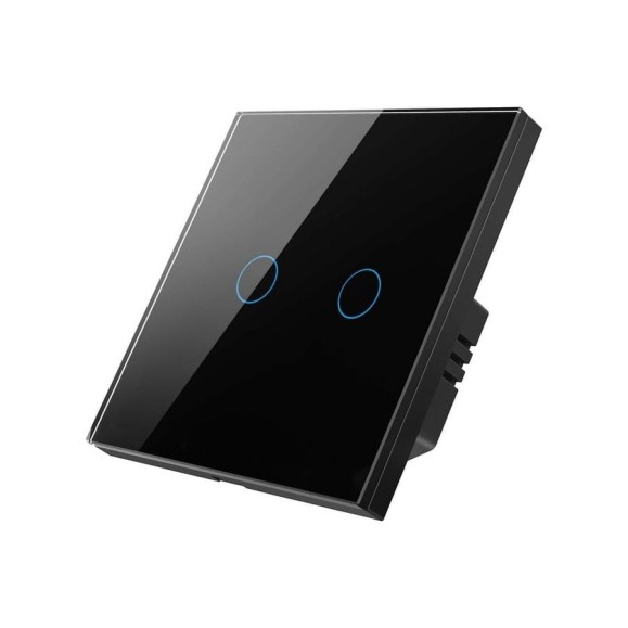 Умный Zigbee выключатель Roximo сенсорный, двухкнопочный, черный SZSEN01-2B Умный Zigbee выключатель Roximo сенсорный, двухкнопочный, черный SZSEN01-2B