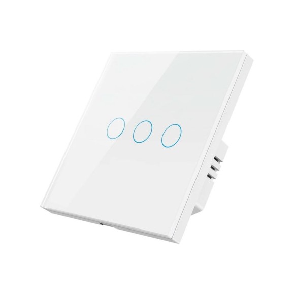 Умный Zigbee выключатель Roximo сенсорный, трехкнопочный, белый SZSEN01-3W