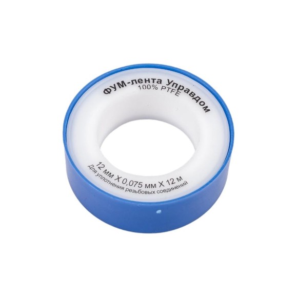 Фумлента УправДом PTFE 12 мм, 12 м, плотность 0,16 г/см2, толщина 0,075 мм, 250 шт. 4100002042
