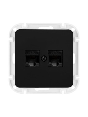 Механизм компьютерной розетки Bylectrica 2-местная кат 5е, СУ серия АСТРУМ, карбон РК216-6512 карбон Механизм компьютерной розетки Bylectrica 2-местная кат 5е, СУ серия АСТРУМ, карбон РК216-6512 карбон