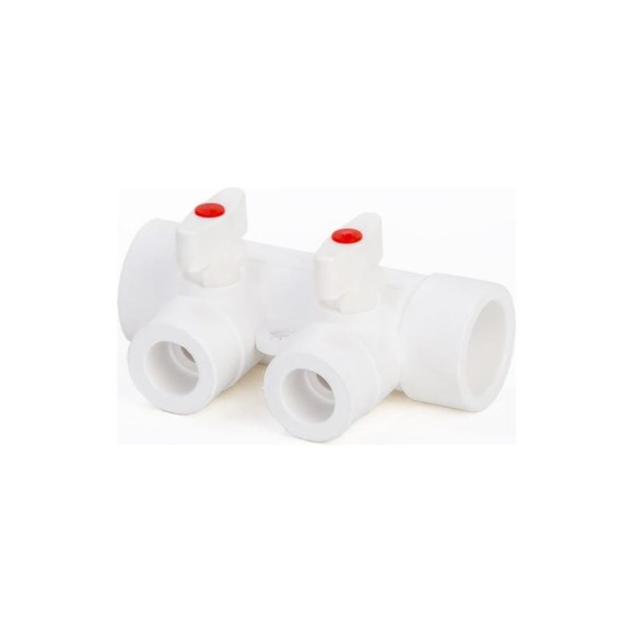 Коллектор с шаровыми кранами LAMMIN ppr 40x2 Lm31081002040 Коллектор с шаровыми кранами LAMMIN ppr 40x2 Lm31081002040