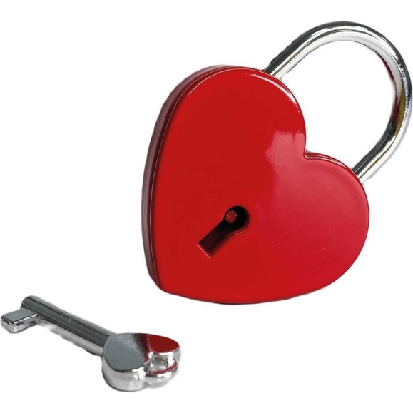 Замок навесной VETTORE heart red (красный) 20570
