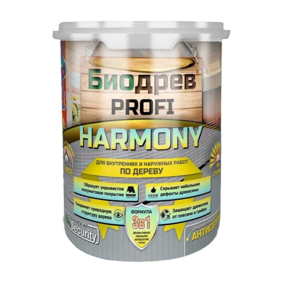 Кроющий антисептик с защитой от плесени и грибка Красковия Биодрев profi «harmony 3в1» база а 1кг ER-00004677 Кроющий антисептик с защитой от плесени и грибка Красковия Биодрев profi «harmony 3в1» база а 1кг ER-00004677