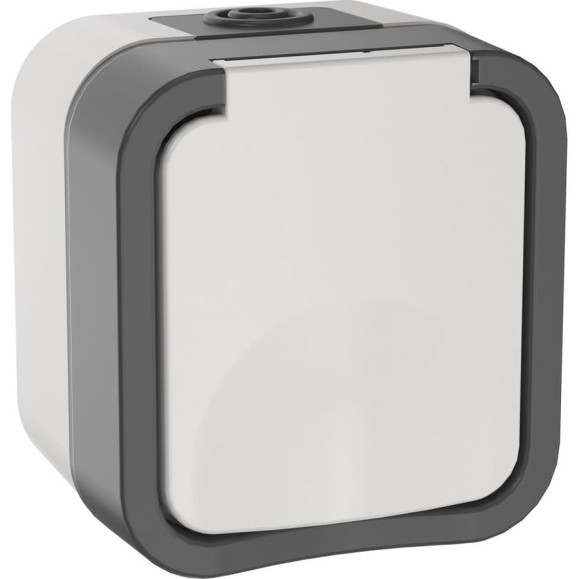 Розетка IEK Tors 1-я с з/к кр. 16а ip55 ts220 белый TS-R16-16-55-K41