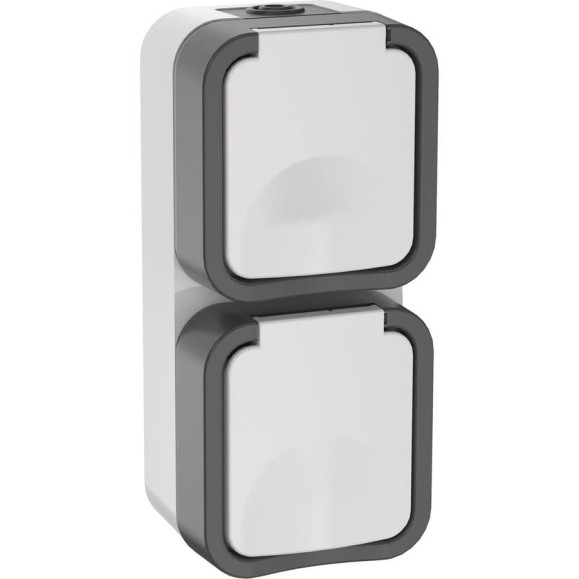 Розетка IEK Tors 2-ая с з/к кр. верт. 16а ip55 ts232 белый TS-R26-16-55-V-K41